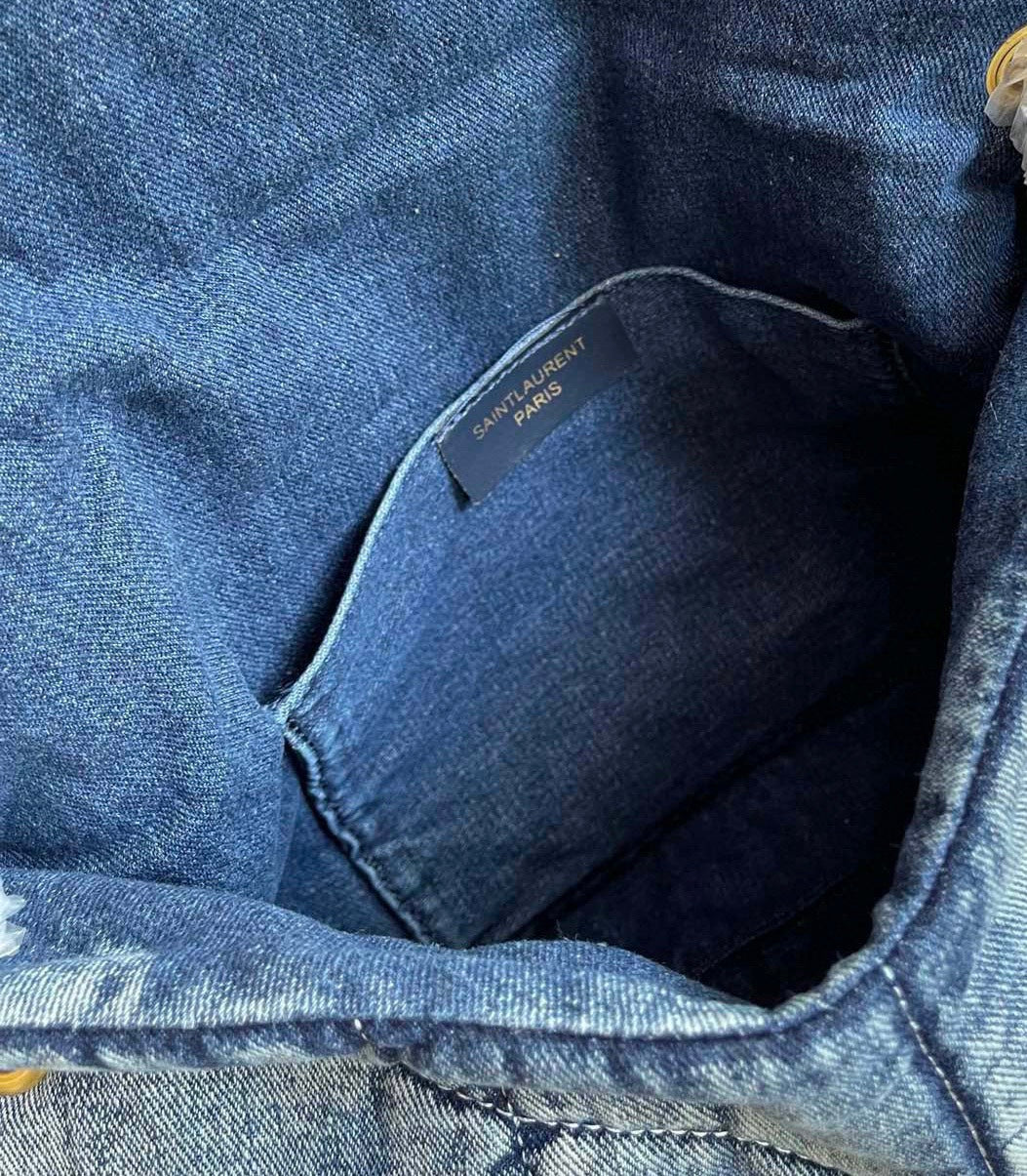YSL*  washed denim bag
