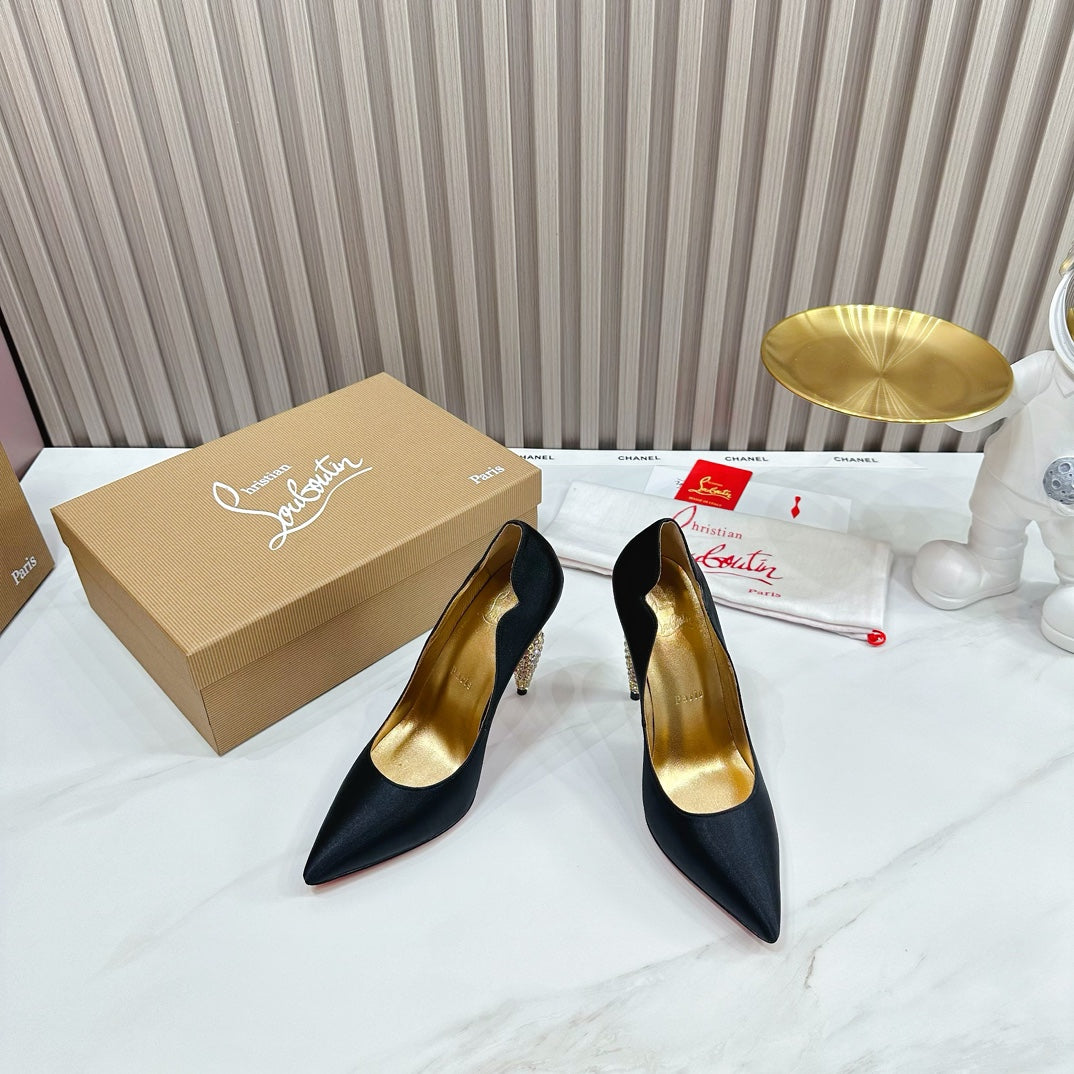 CHRIS* LOUB* 24SS multicolored crystal heels 1:1 VIP