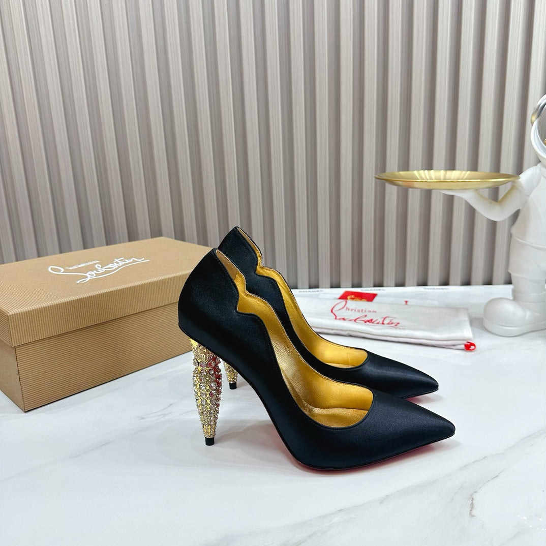 CHRIS* LOUB* 24SS multicolored crystal heels 1:1 VIP