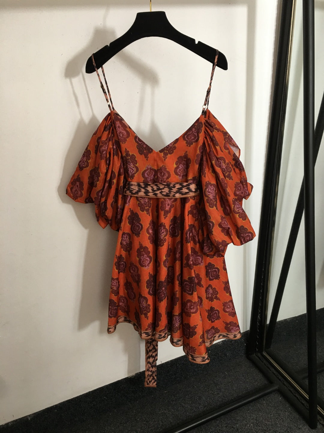 ZIMMERM* Vintage floral print wrap dress with tie waist