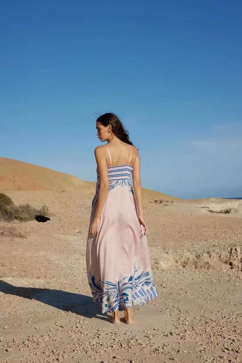 ZIM* Stripe Print Slip Dress