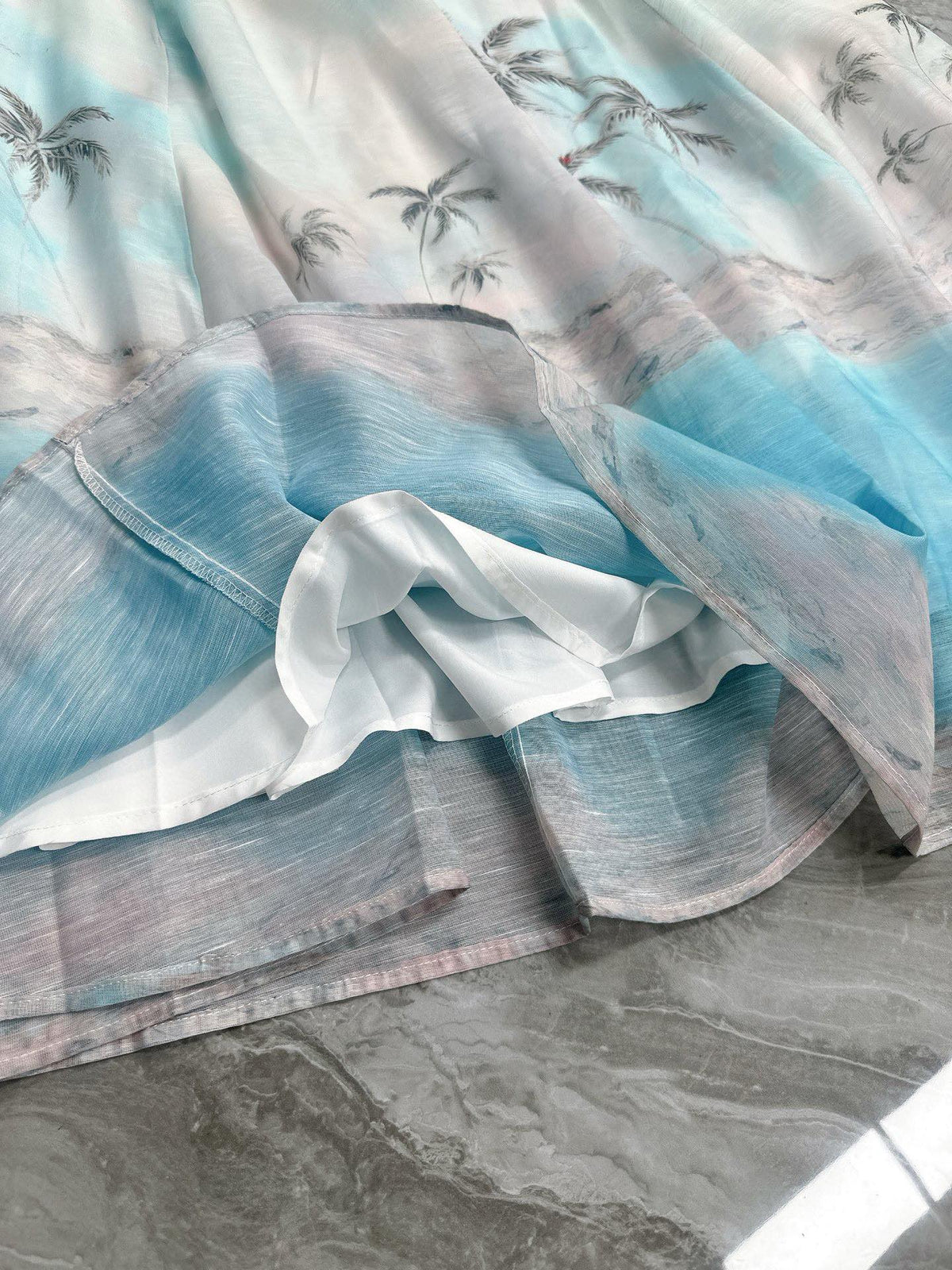 ZIM* Lapel Printed Top + Skirt