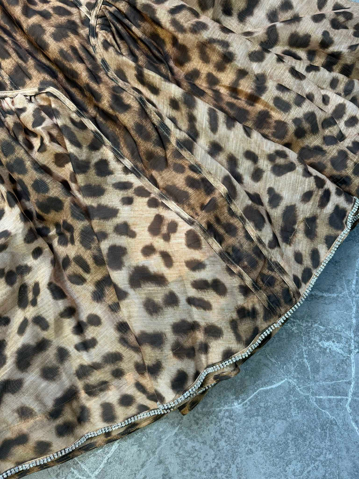 ZIM* Sleeveless Leopard Print Waist Dress