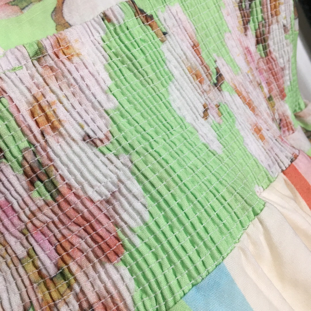 ZIM* Colorblock Striped Slip Dress