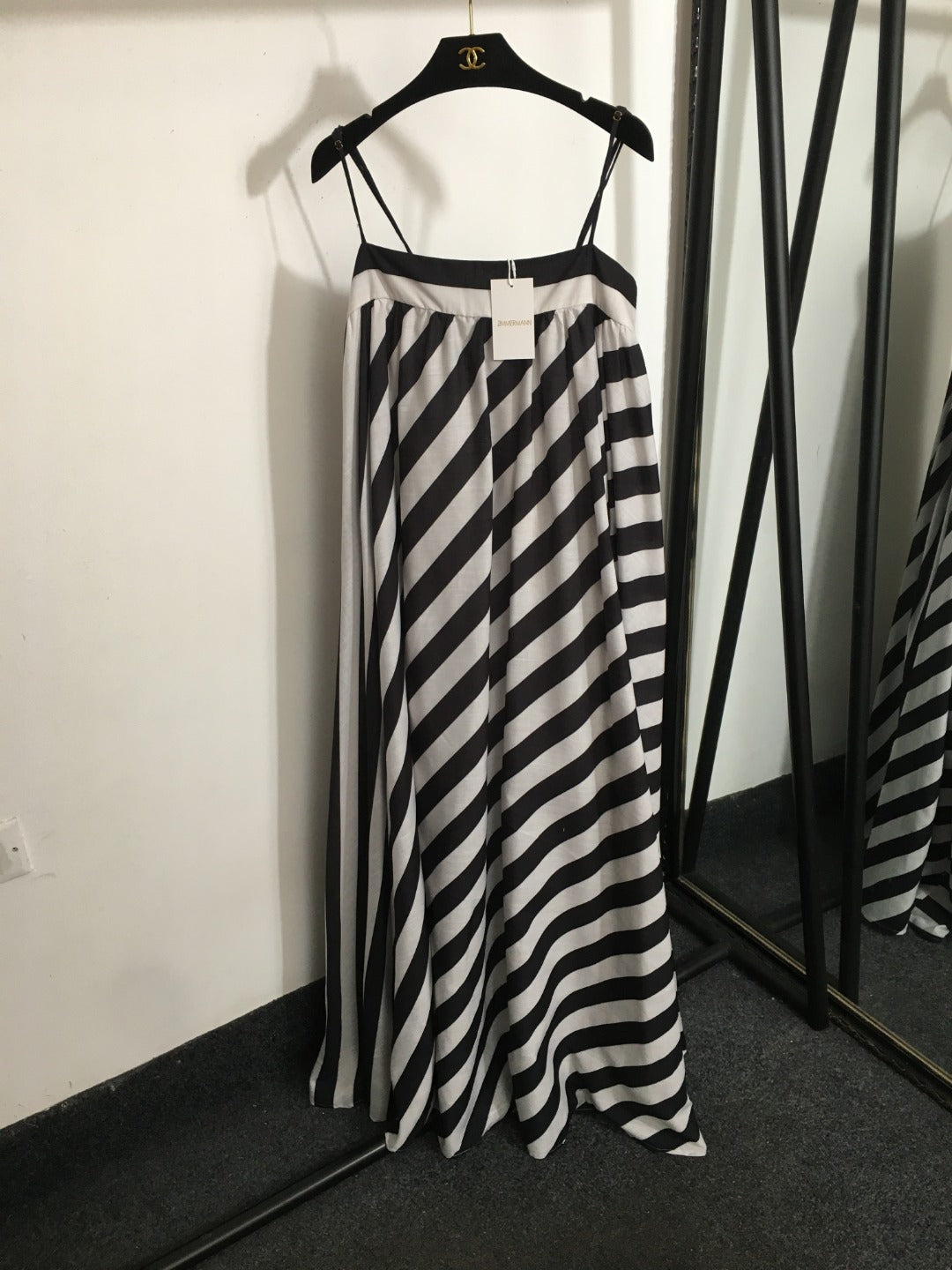 ZIM* Colorblock Twill Slip Dress