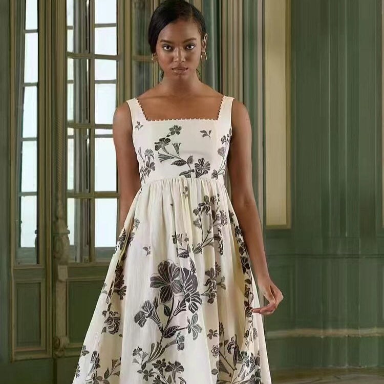ZIM* Morning Glory Waisted Sling Dress