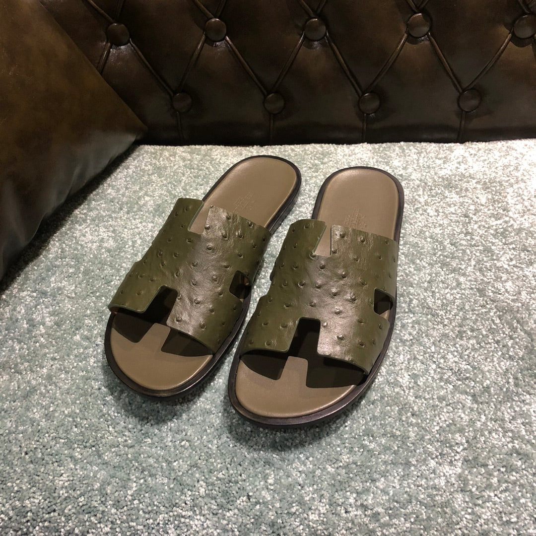 HER* leather slippers