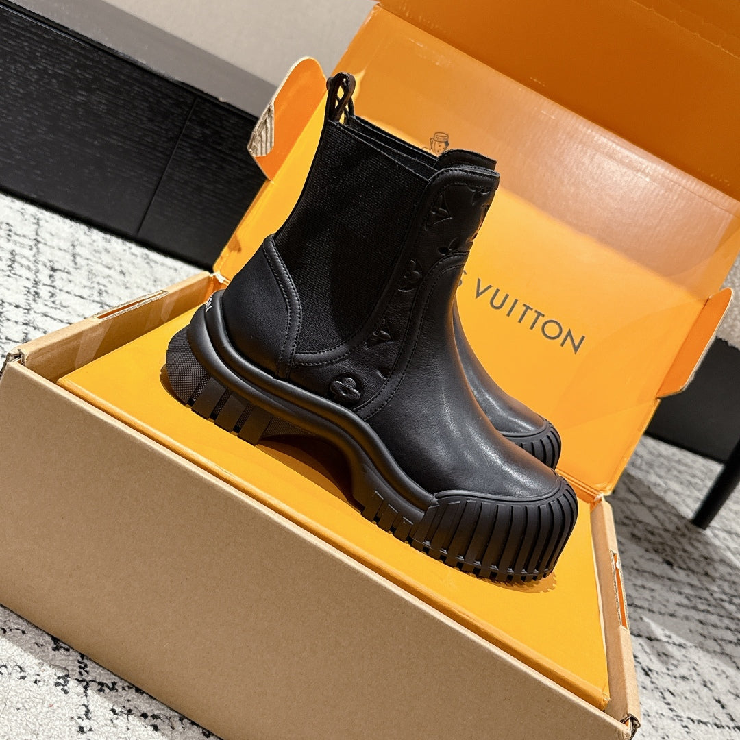 LOU* 25SS RUBY printed elastic ankle boots
