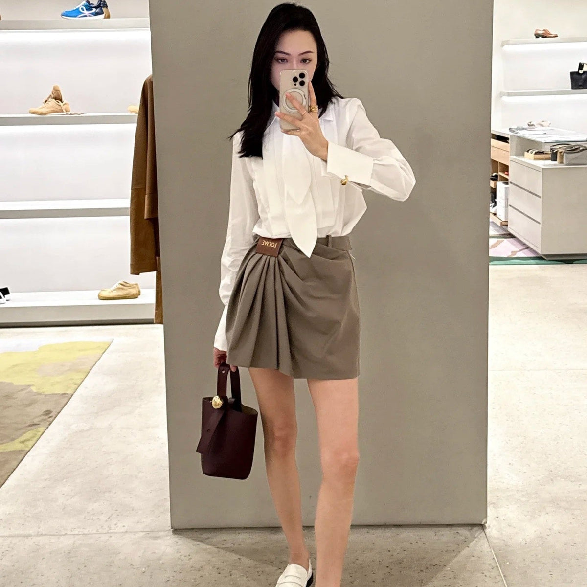 Loewe pleated mini skirt (on sale)