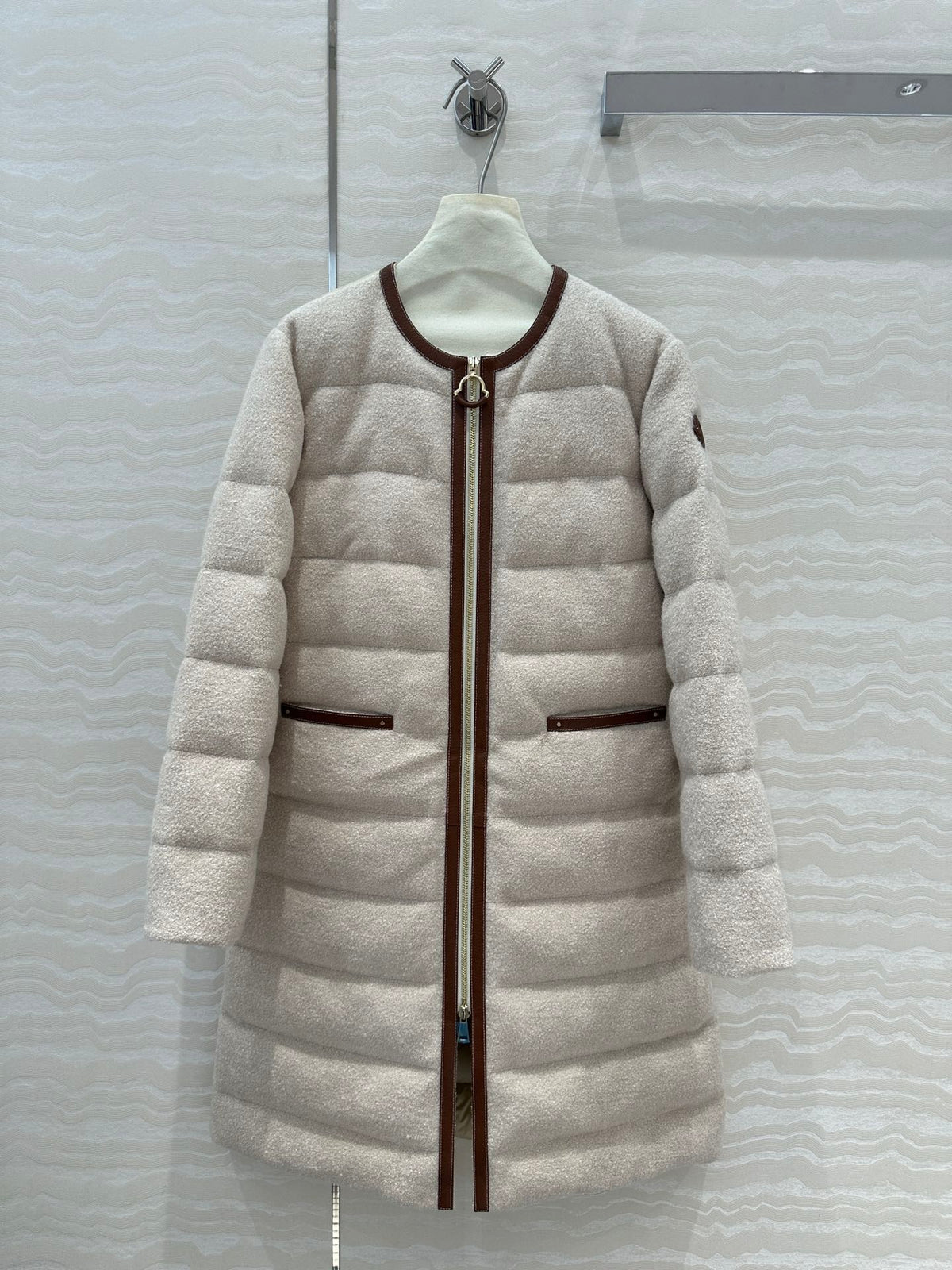 Moncler long wool down jacket (on sale)