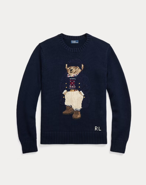 Polo Bear Cotton Crewneck Jumper