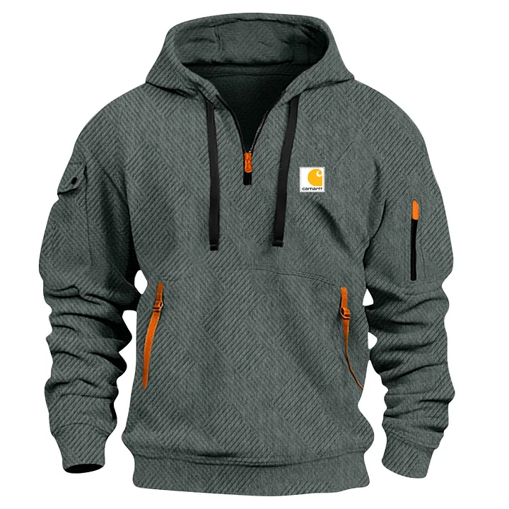 2025 Men's Zipper And Multi Pocket Sport Corduroy Sweatshirt