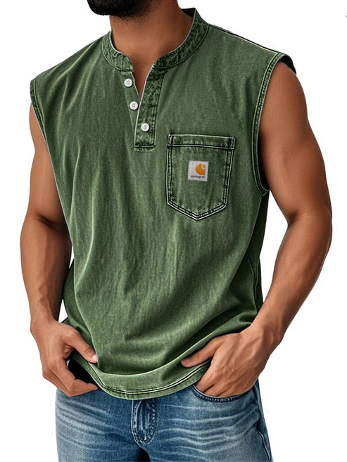 Men's Washed Casual Fashion Vest