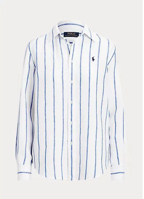 POLO long sleeve embroidered striped shirt