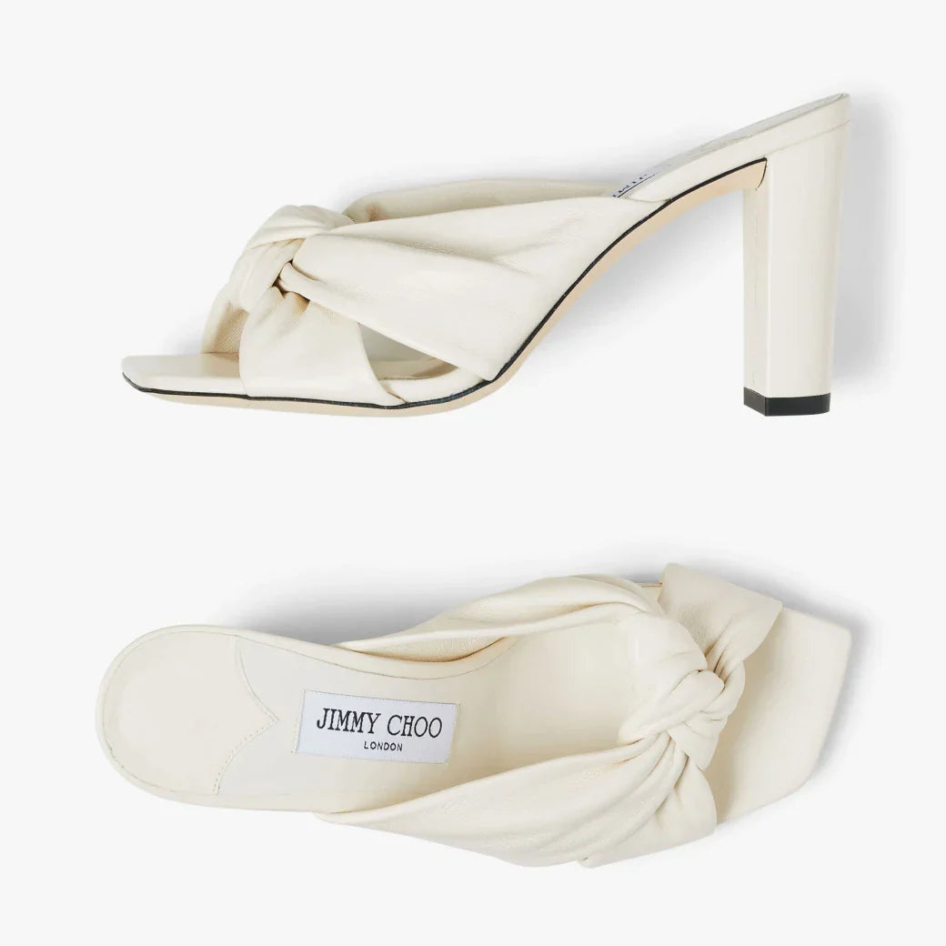 JC** 1: 1 VIP  Biscuit Nappa Leather Mules