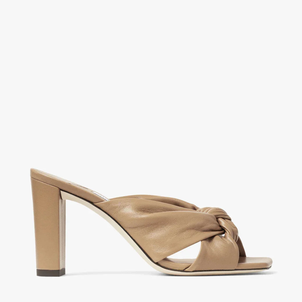 JC** 1: 1 VIP  Biscuit Nappa Leather Mules