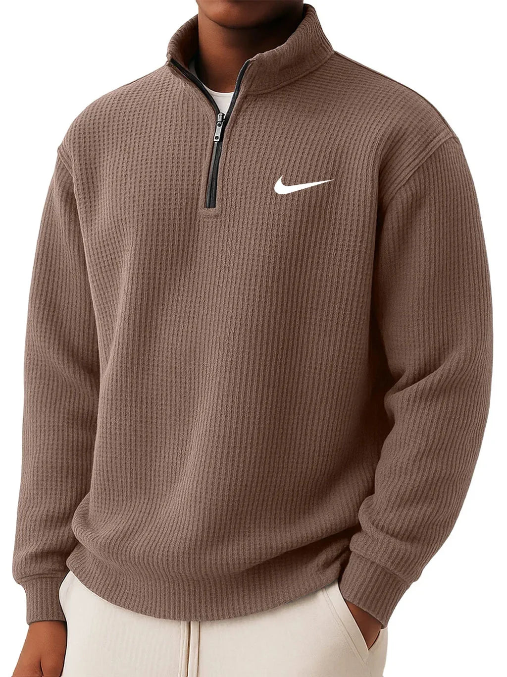 NK Collar Half Zip Sweatshirt