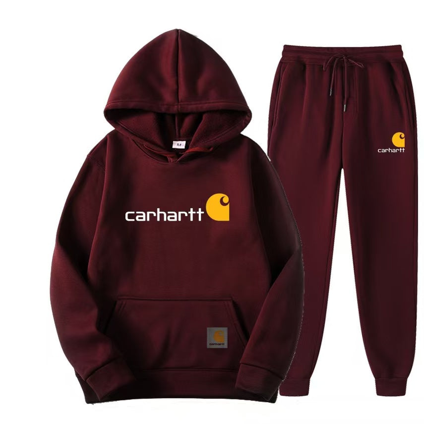 Fleece-lined sweatshirt set