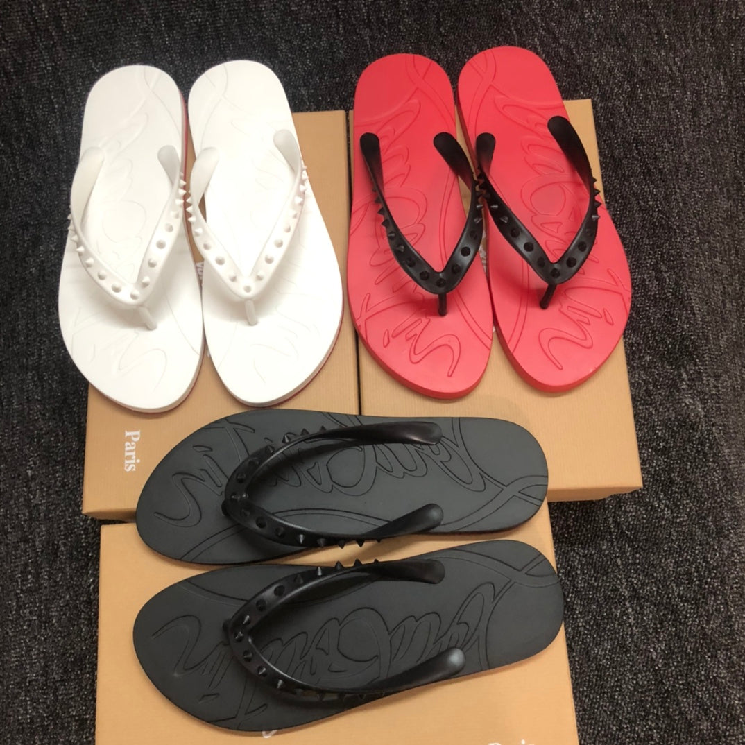 Loubouti* new flip flops