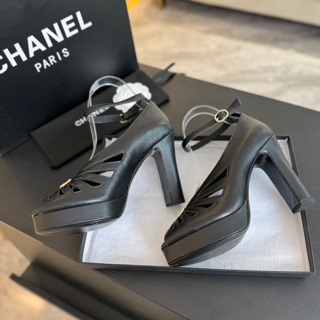 Ch*** new rhinestone super high heel sandals VIP 1:1