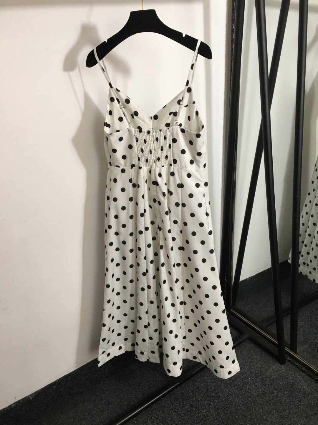 ZIM**** new suit, polka dot print suspender dress